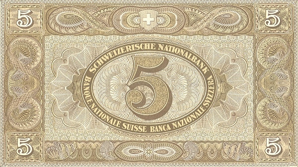 (007) Switzerland P11p - 5 Francs (1952)